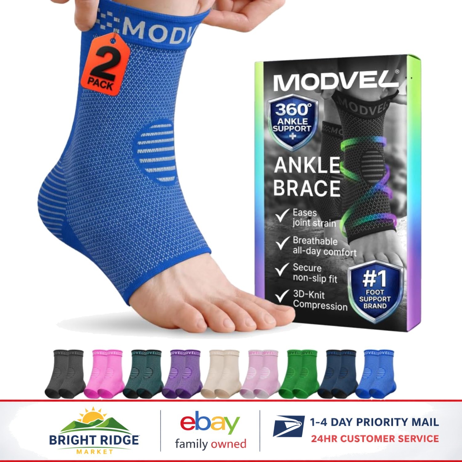 Ankle Compression Sleeves for Torn Ligaments and Plantar Fasciitis Relief