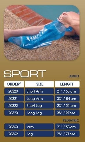 Swim Pool Bathing Underwater Cast Protector SealTight SPORT ADULT LONG LEG 20323