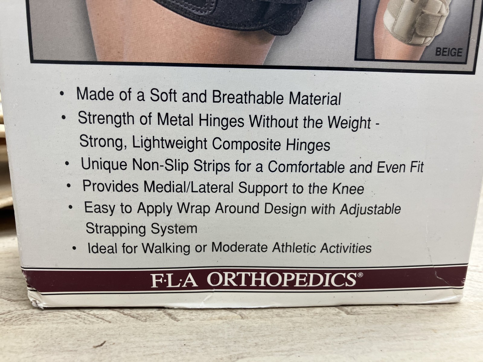 Flex-Light Hinged Knee Brace Size Small (Beige)