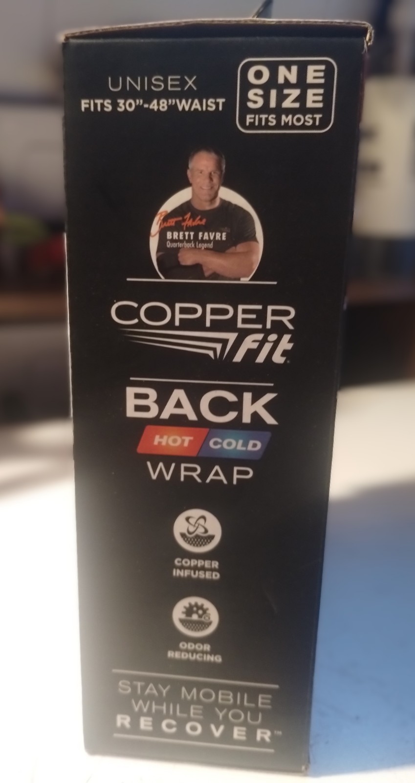 NEW IN BOX Copper Fit Rapid Relief 3-In-1 Hot/Cold Therapy Back Support One Size