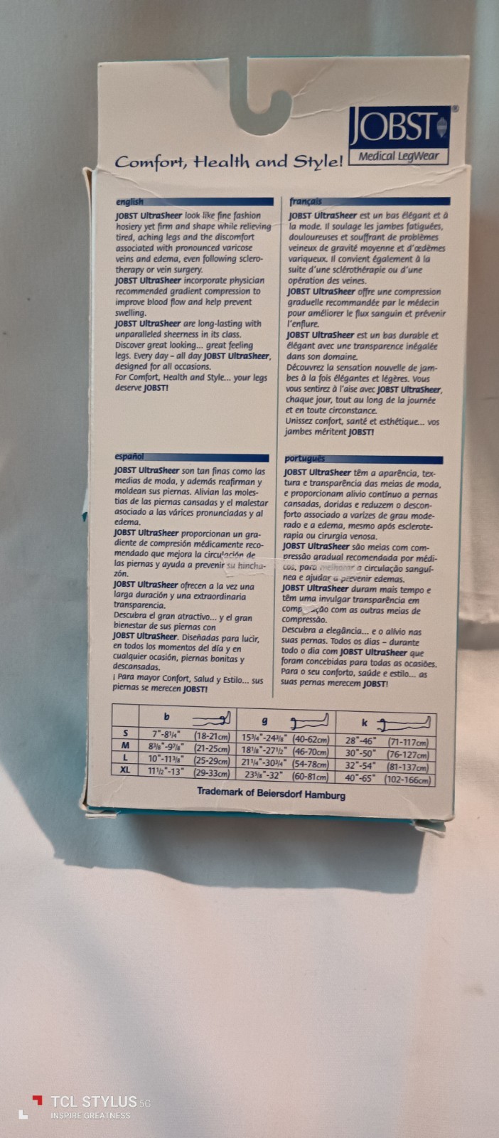 Jobst Womens UltraSheer Sz Med Silky Beige Compression Pantyhose 20-30 mmHg