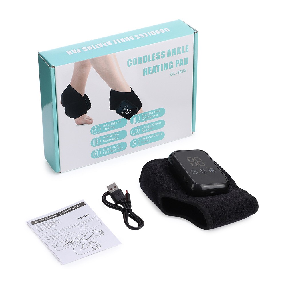 Foot Ankle Vibration Massager 3-speed Infrared Hot Compress Therapy Pain Relief