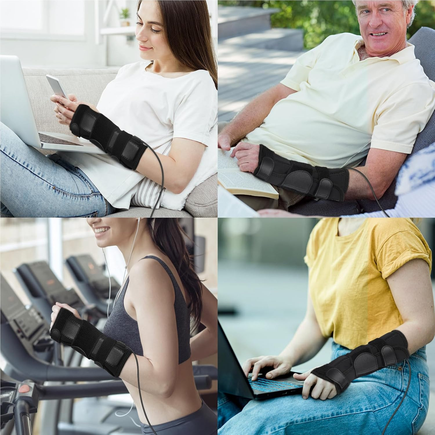 Wrist Thumb Brace Heating Pad for Arthritis and Carpal Tunnel Relief, Heated Wra