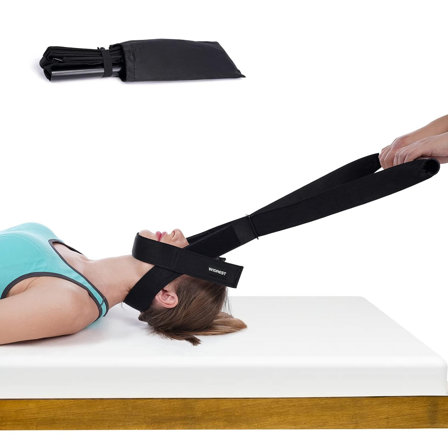 Neck Stretcher Strap, Spine Chiropractic Decompression Tool with Chin Belt. Cerv