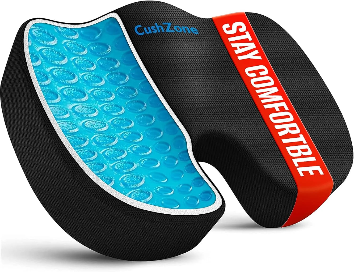 Office Chair Seat Cushion, Cooling Gel Enhanced Memory Foam Cushion for Long Sit