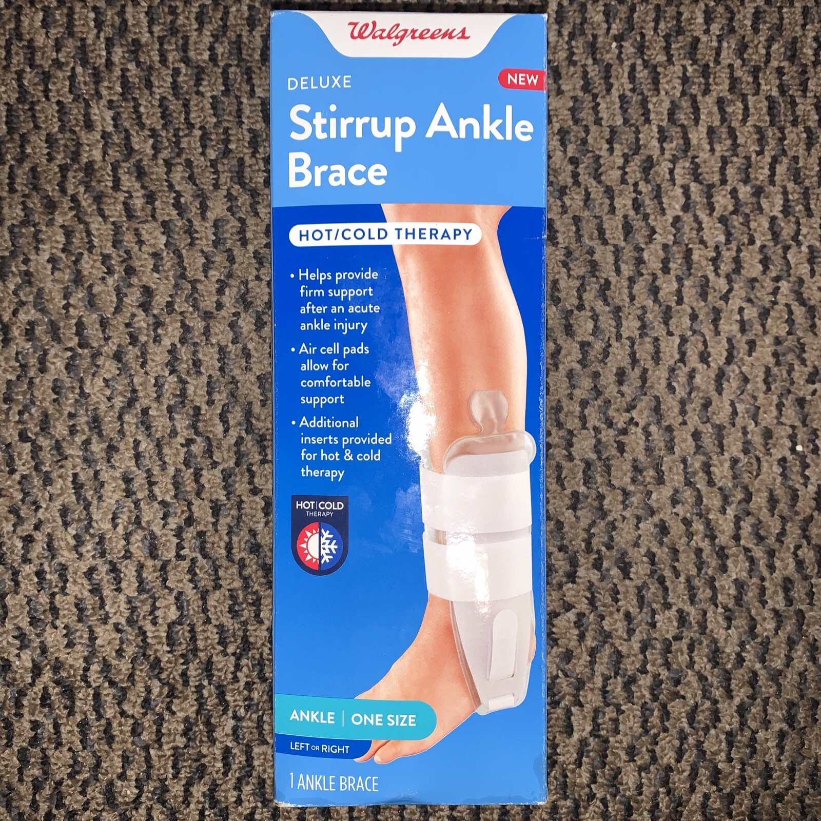 Walgreens Adjustable Stirrup Ankle Brace, Fits Left or Right Foot One Size