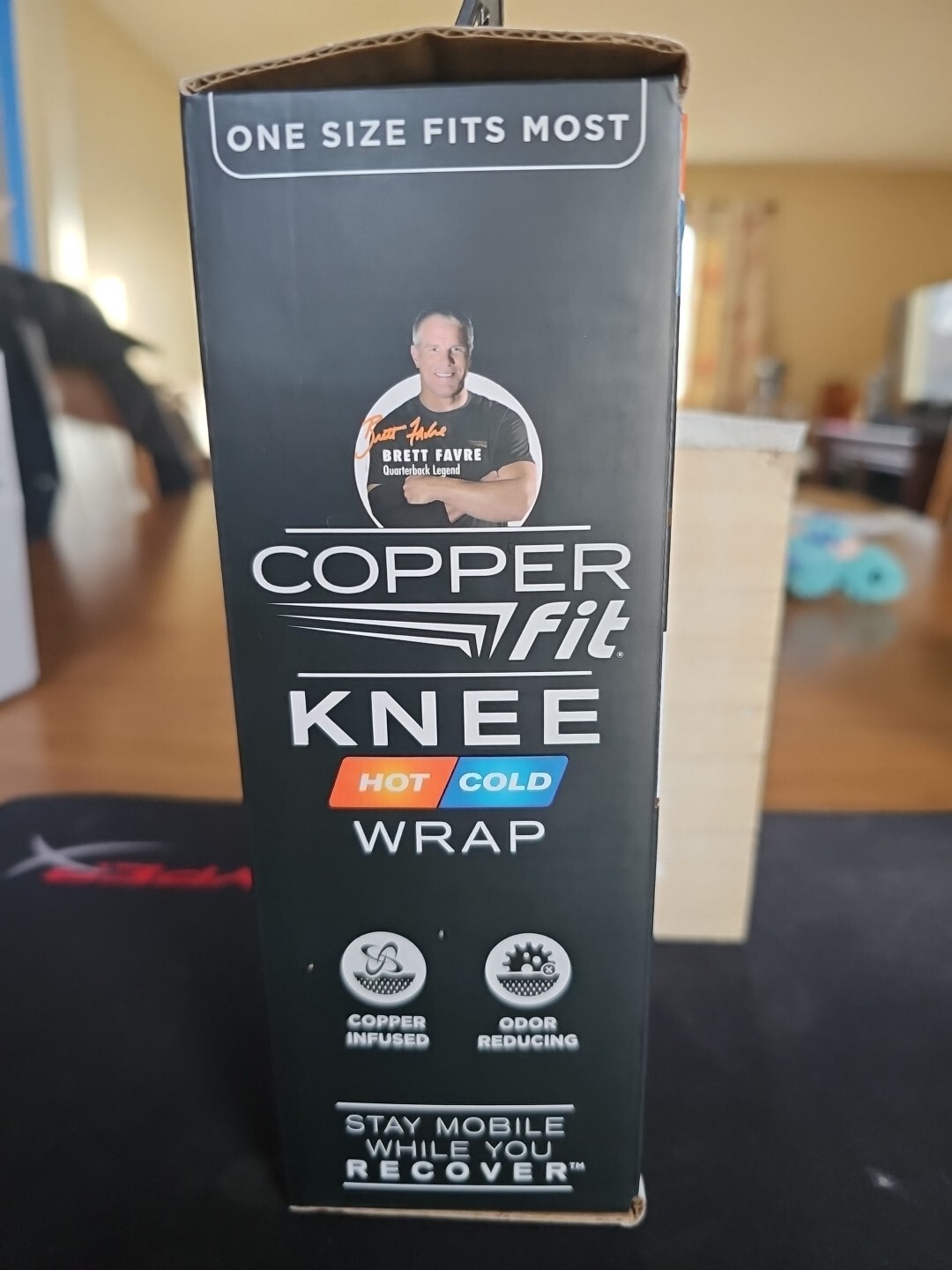 Copper Fit Rapid Relief Knee Compression Wrap Brace with Hot and Cold Therapy