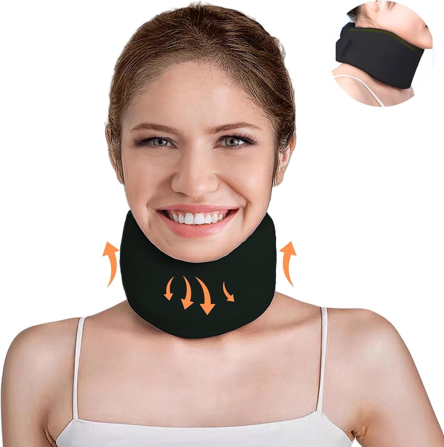 Soft Adjustable Neck Support Brace – Cervical Collar for Pain Relief M-17″x3.3″