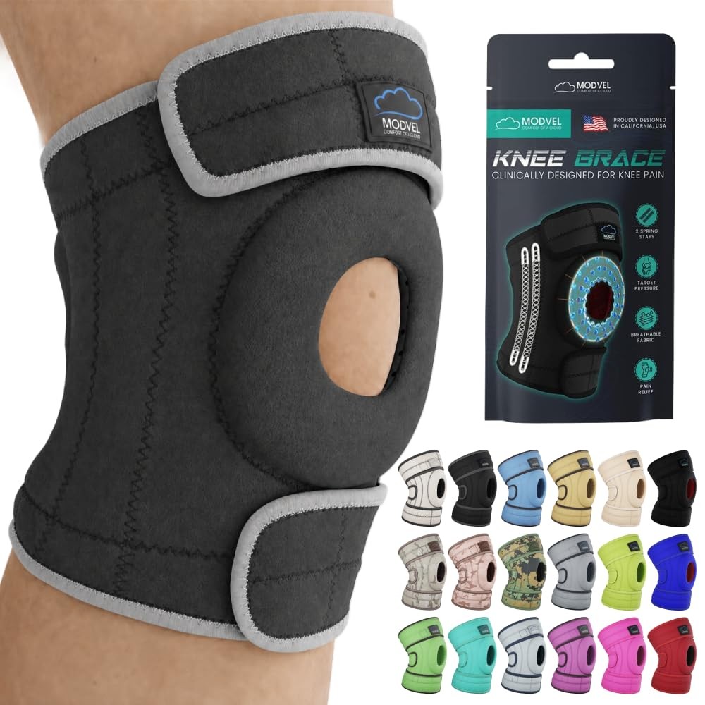 Modvel ELITE Knee Brace for Men and Women – Patella Gel Pads and Side Stabili…