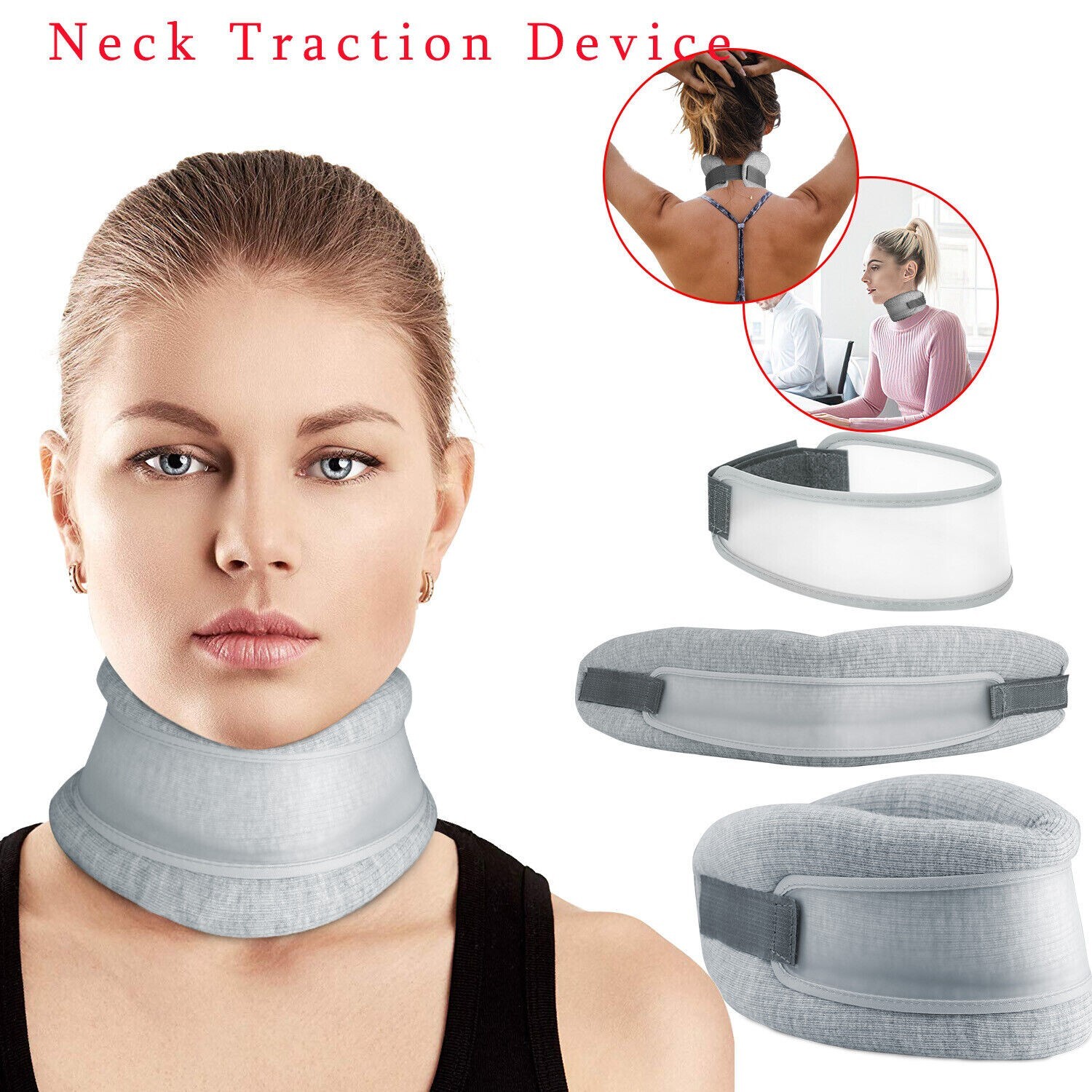 Neck Brace Adjustable Cervical Collar Neck Support Brace for Sleeping Universal