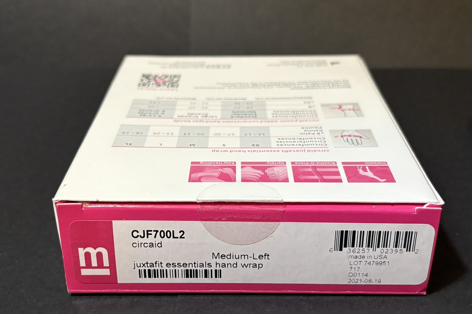 MEDI Circaid Compression Juxtafit Essentials Hand Wrap Medium-Left Hand NOB
