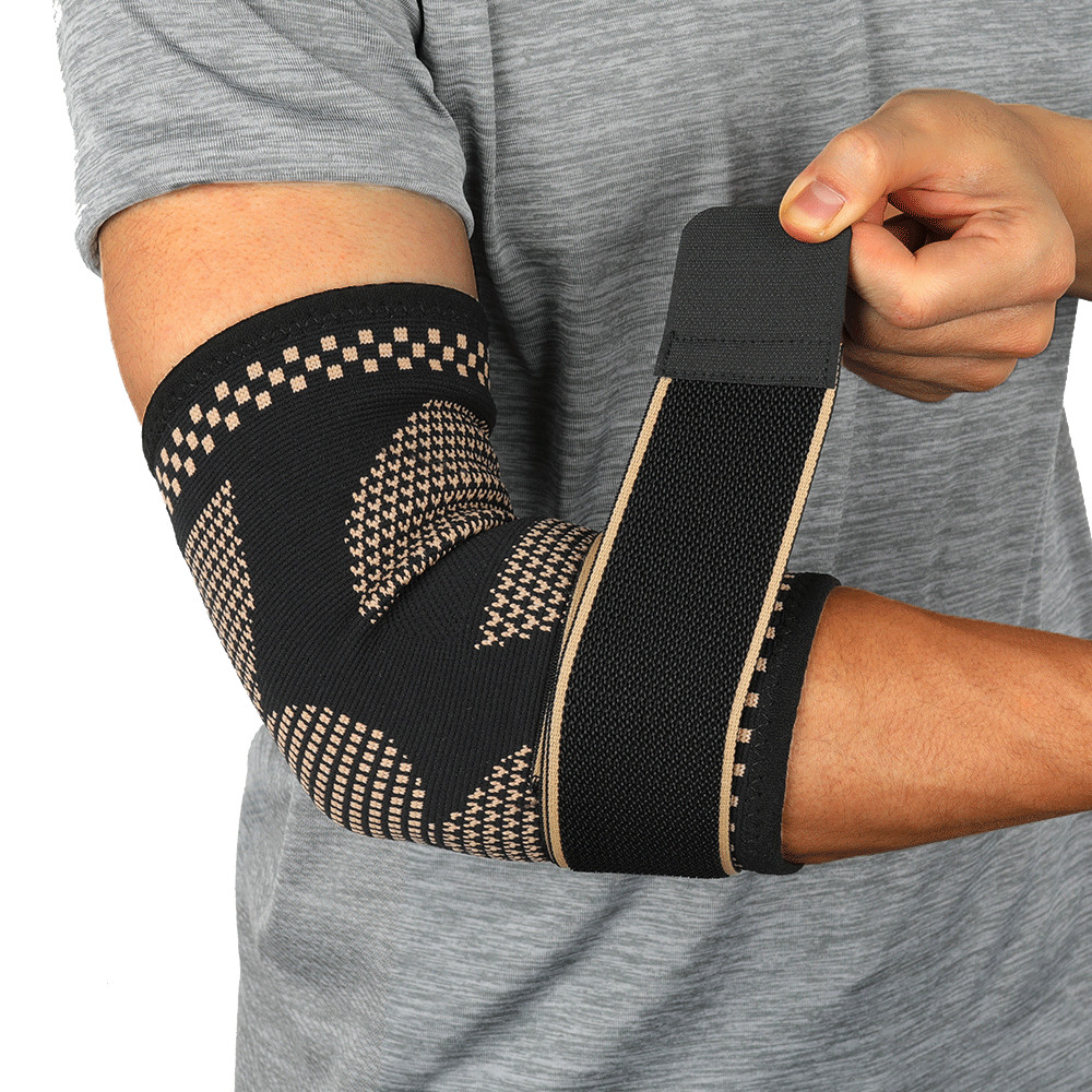 Adjustable Sports Compression Sleeve Elbow Support Brace Arthritis Arm Wrap Band