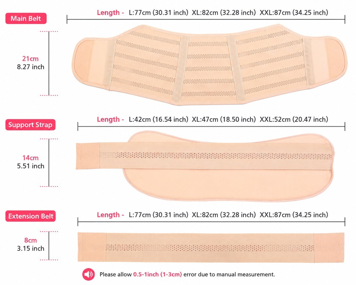No Rolling Down, XL Maternity Belt Band for Birth Preparation, Labour & Recovery