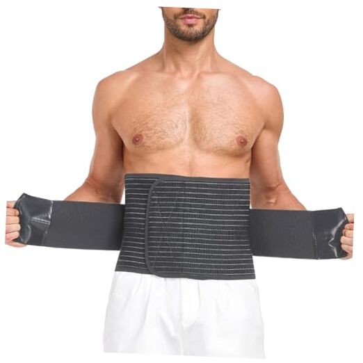 Abdominal Binder for Men and Women – Post Surgery & Postpartum Large Black