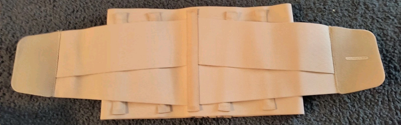 Copper Fit Lumbar Support Belt Small/Medium Beige Adjustable Compression NEW