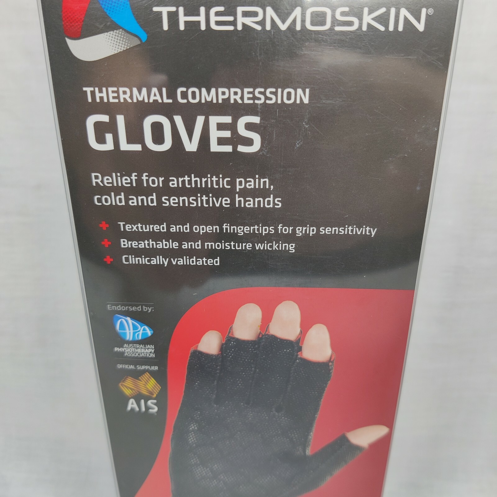 Thermoskin Half Finger Arthritis Gloves Pain Relieving Fingerless Compression