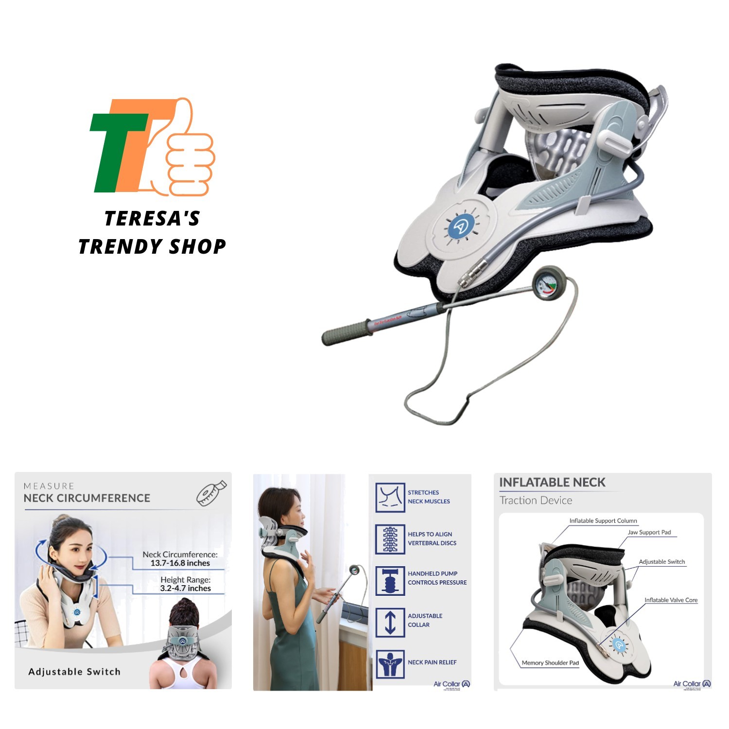 Comfortable Neck & Shoulder Traction Device – Spine Alignment & Pain Relief Tool
