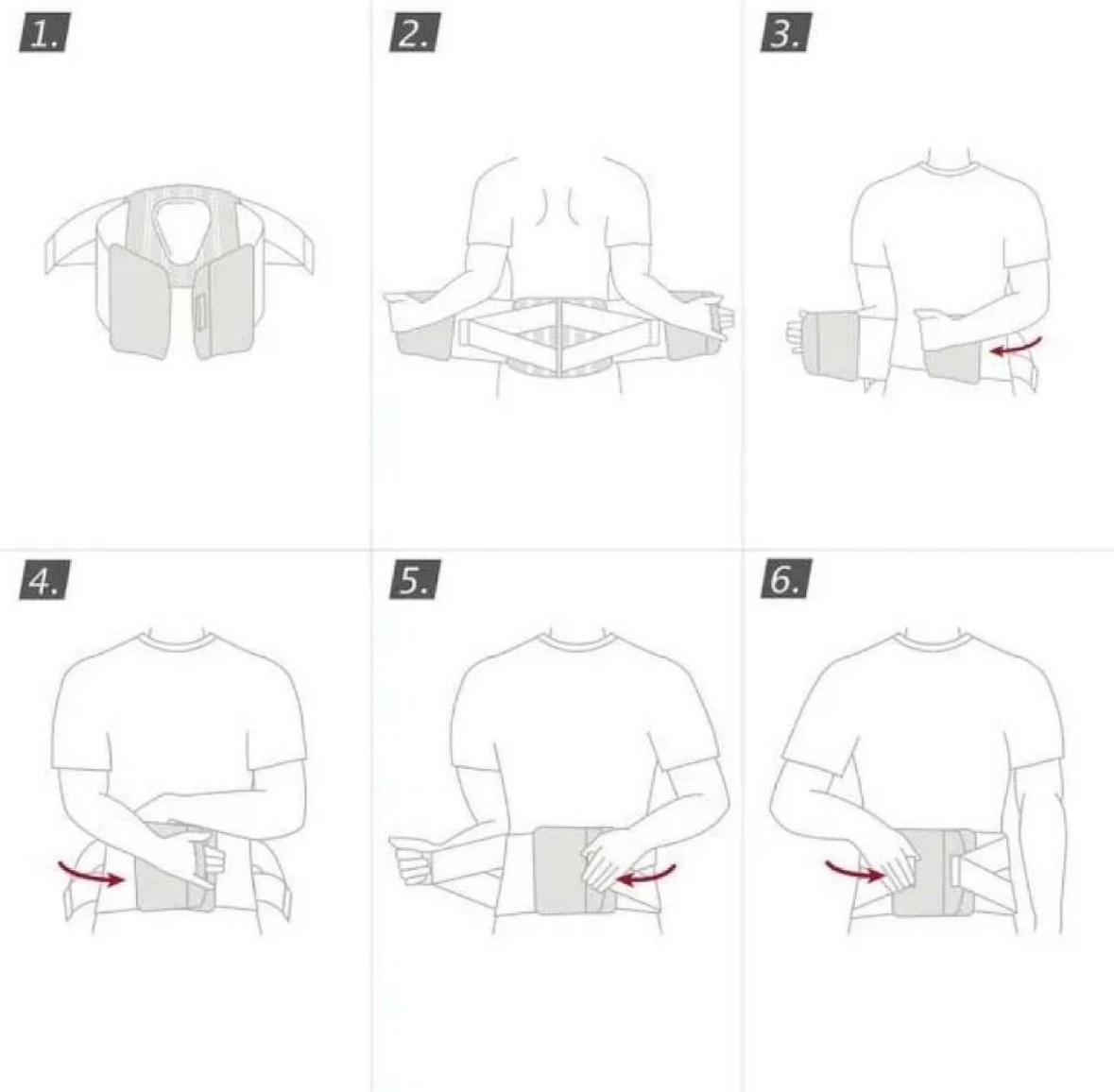 Actimove Lumbar Sacral 10″ Support Comfort w/Additional Support Belt (White) XXL