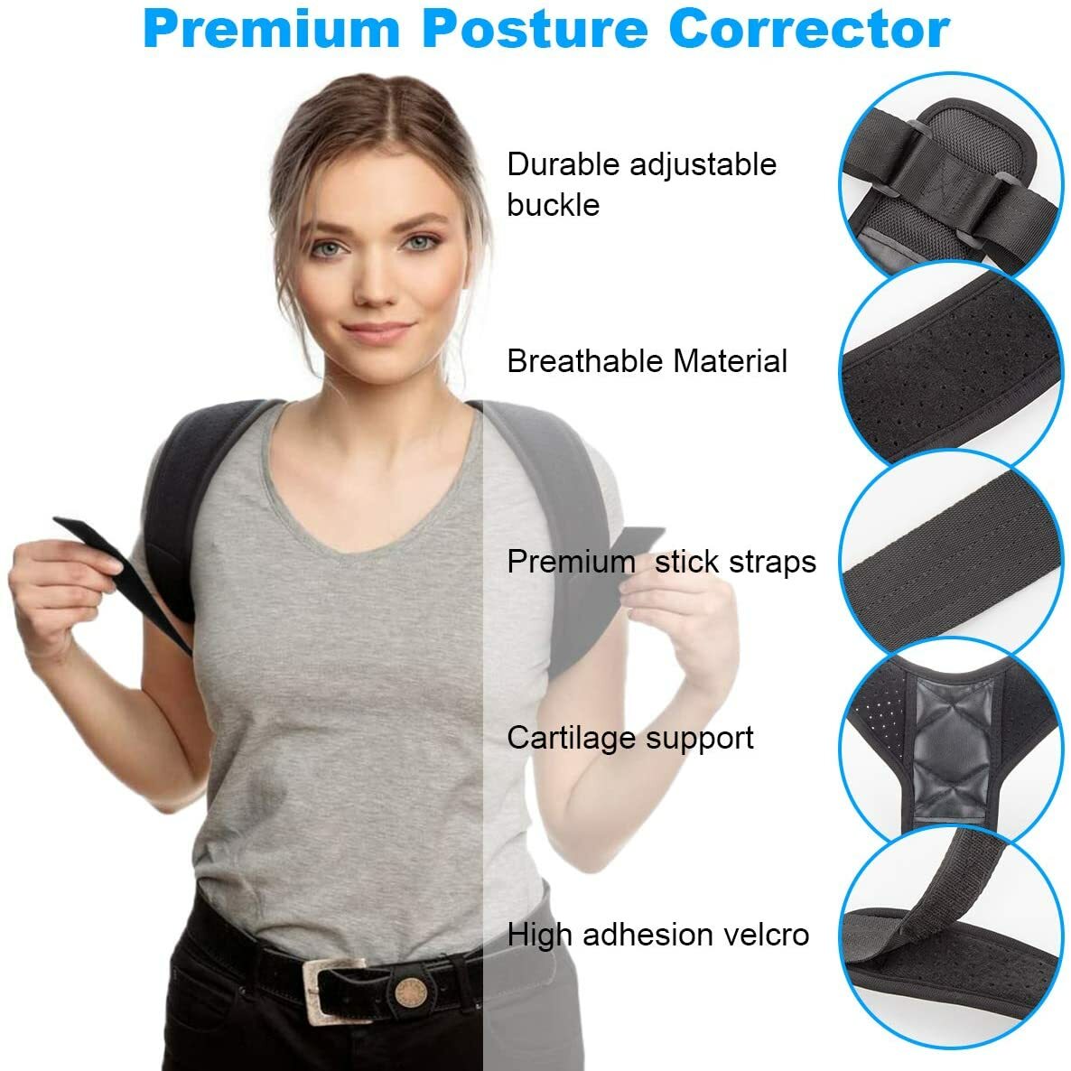 Posture Corrector For Women/Men Upper Back & Shoulder Support Brace USA SELLER