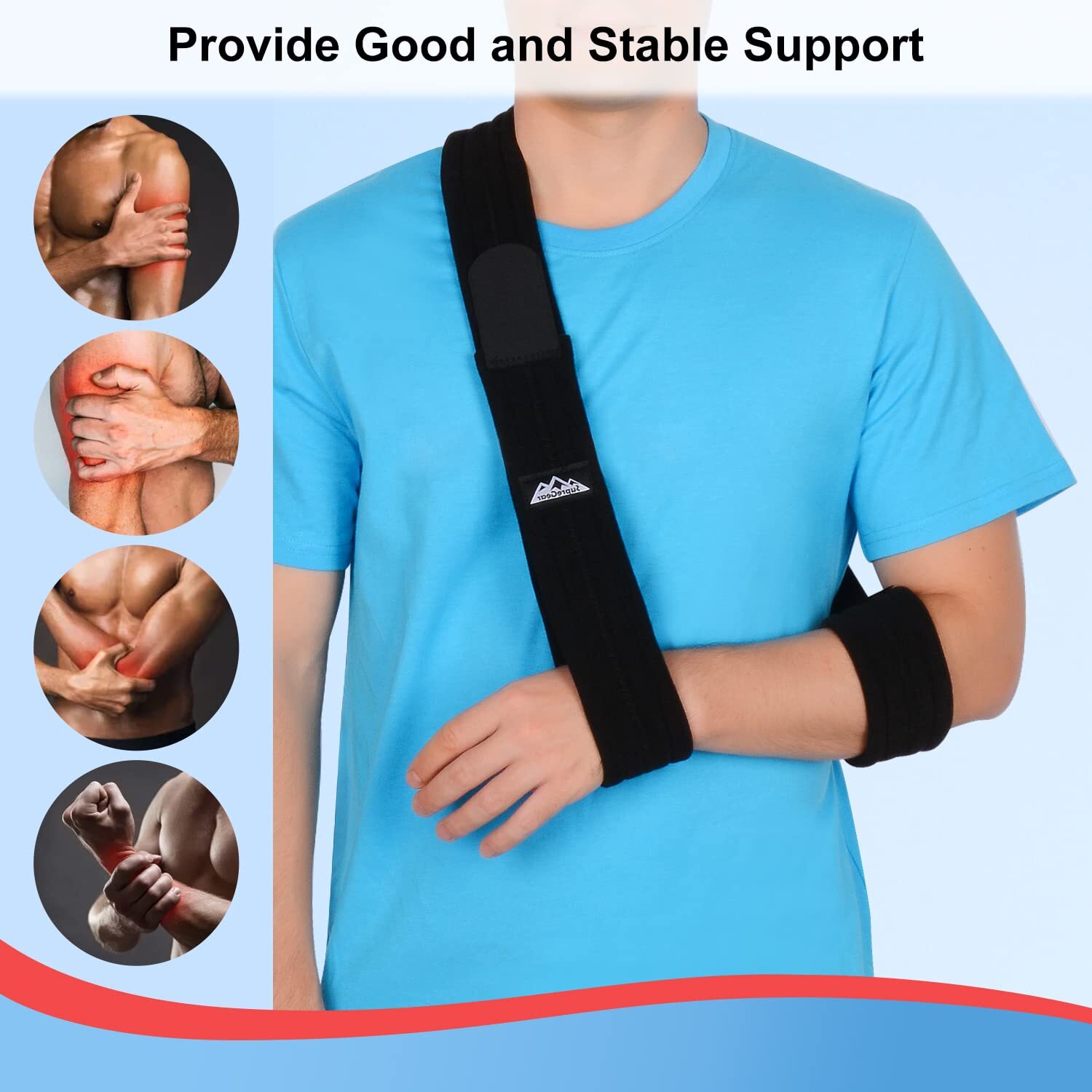Arm Sling Adjustable Arm Support Strap Lightweight Shoulder Immobilizer for I…