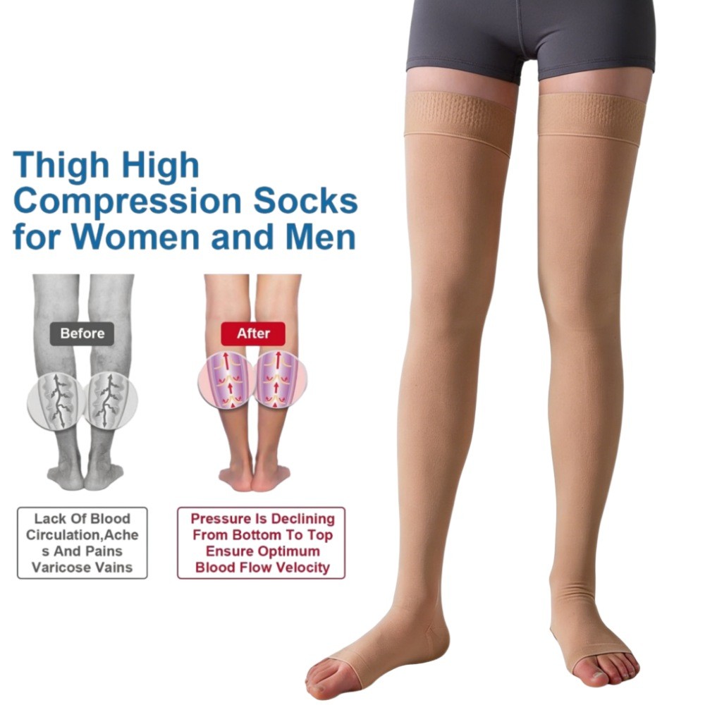 Compression Stockings Medical Women Men 30-40 mmHg Thigh High Varicose Graduated