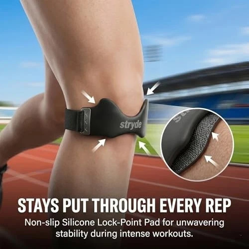 Stryde Precision Knee Strap – Premium Stryde Knee Strap with Silicone Lock-Po…