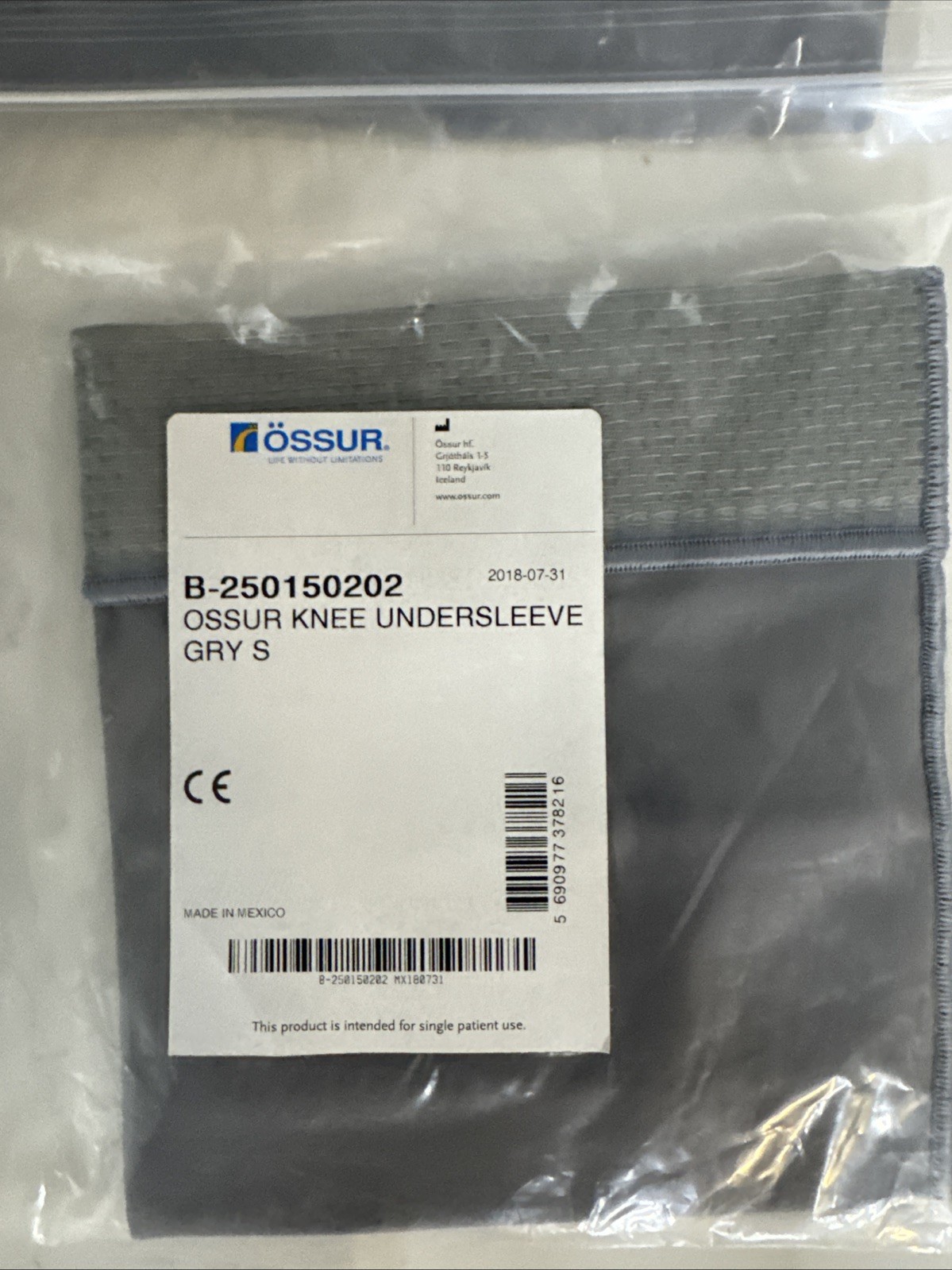 Össur Knee Brace Undersleeves (Lot of 5), Different Sizes