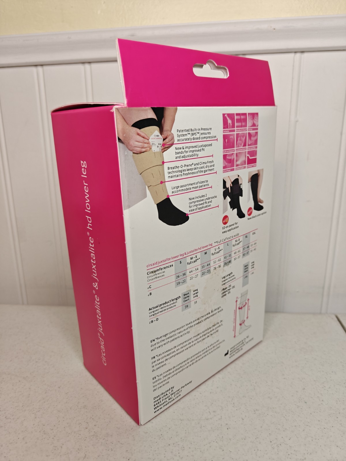 Medi Circaid Juxtafit Lower Leg Inelastic Compression EZ On X LARGE Short 28cm