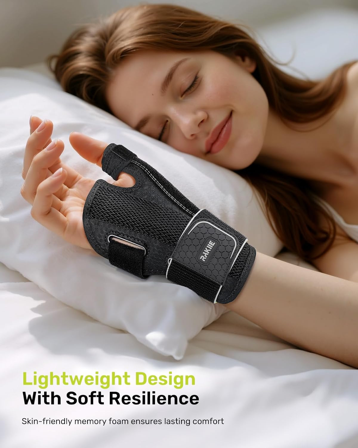 Thumb Brace, 5X Ergonomic Reinforced Support Carpal Tunnel Wrist Brace Night Sup