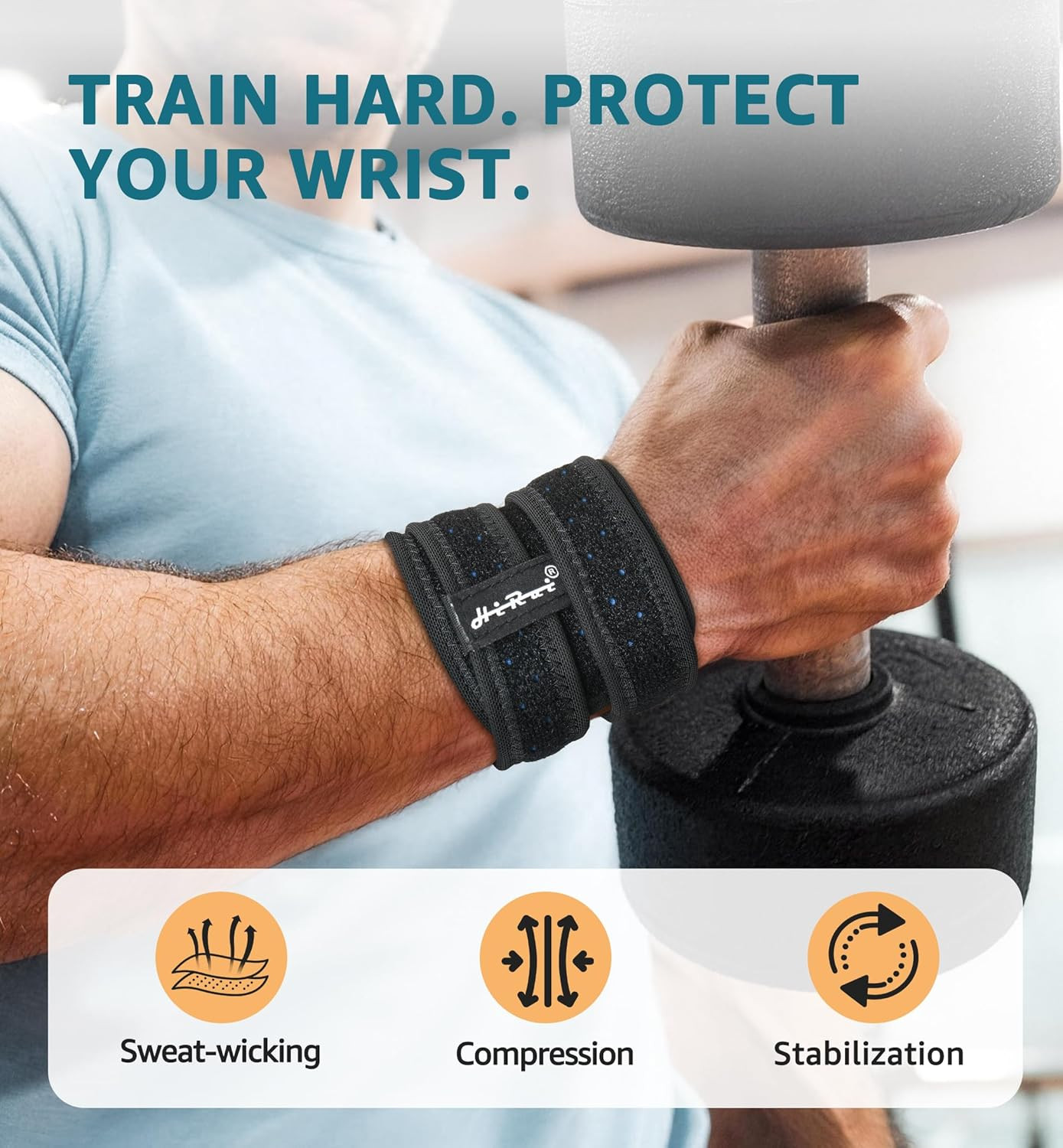 Wrist Brace for TFCC Tears, Adjustable Wristband Wrist Wraps Support for Fitness