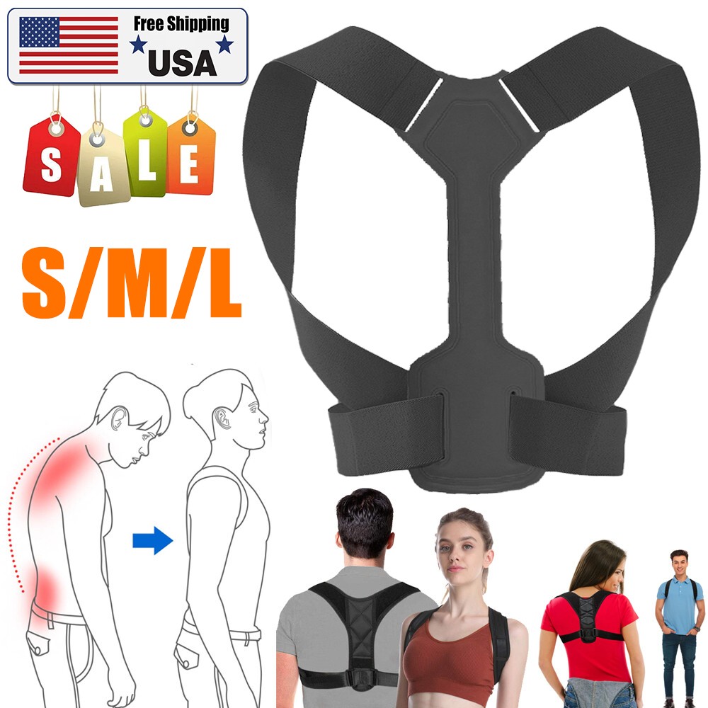 Women Men Adjustable Back Brace Posture Corrector Comfy Shoulder Straightener