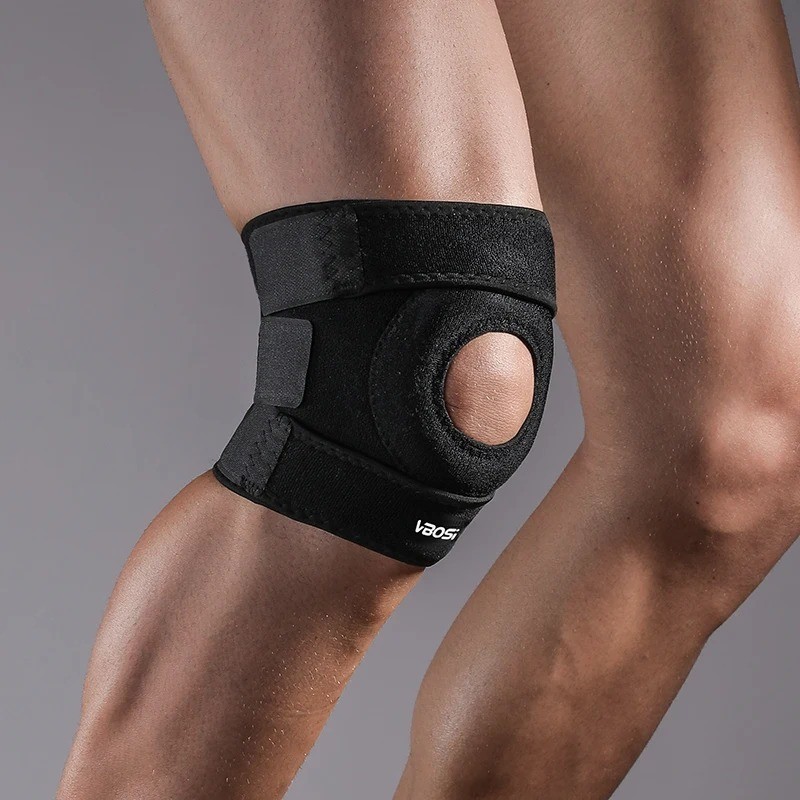 Hinged Knee Brace Compression Sleeve Joint Support Open Patella Stabilizer Wrap