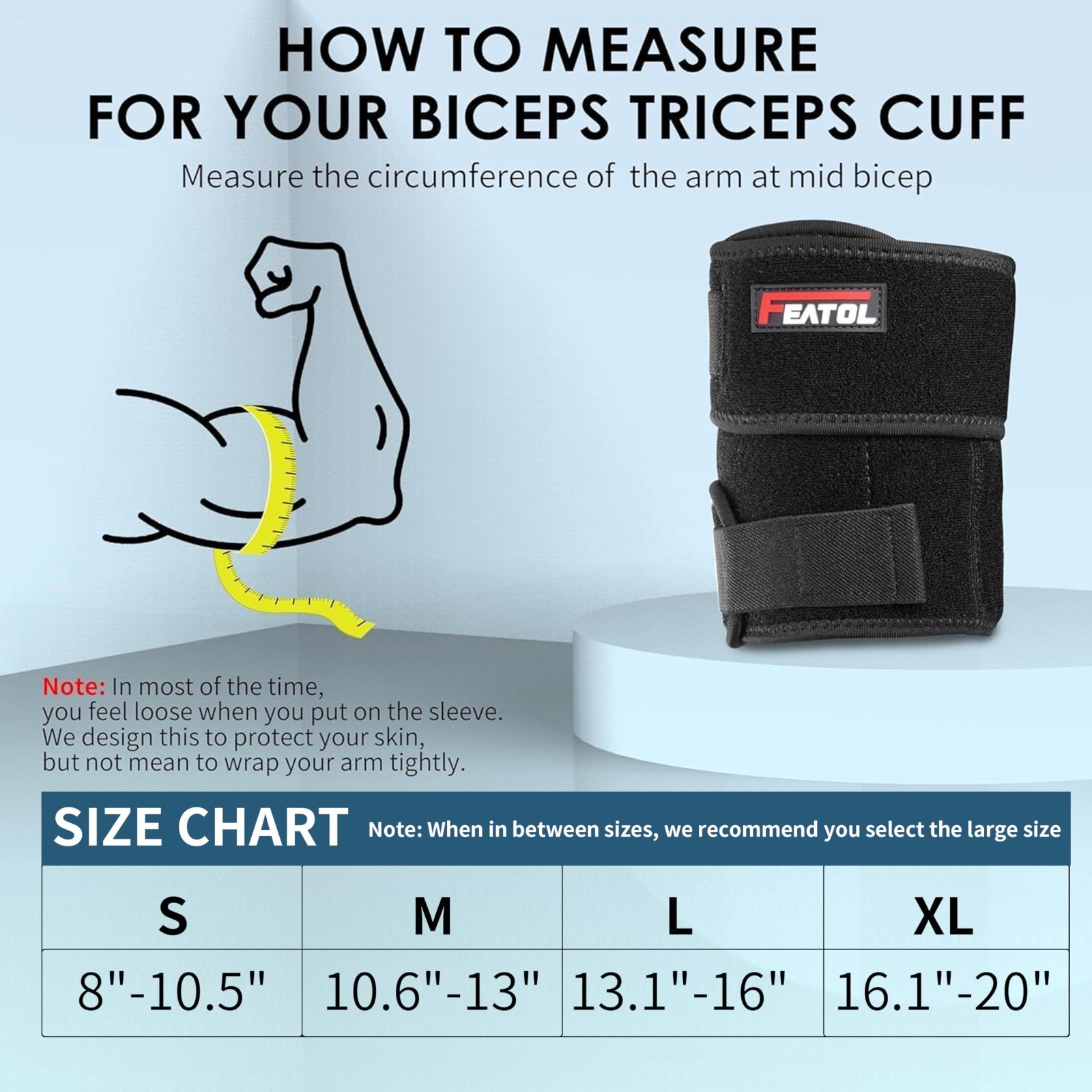 Bicep Tendonitis Compression Sleeve Support – Arm Brace for Pain Relief, Muscle
