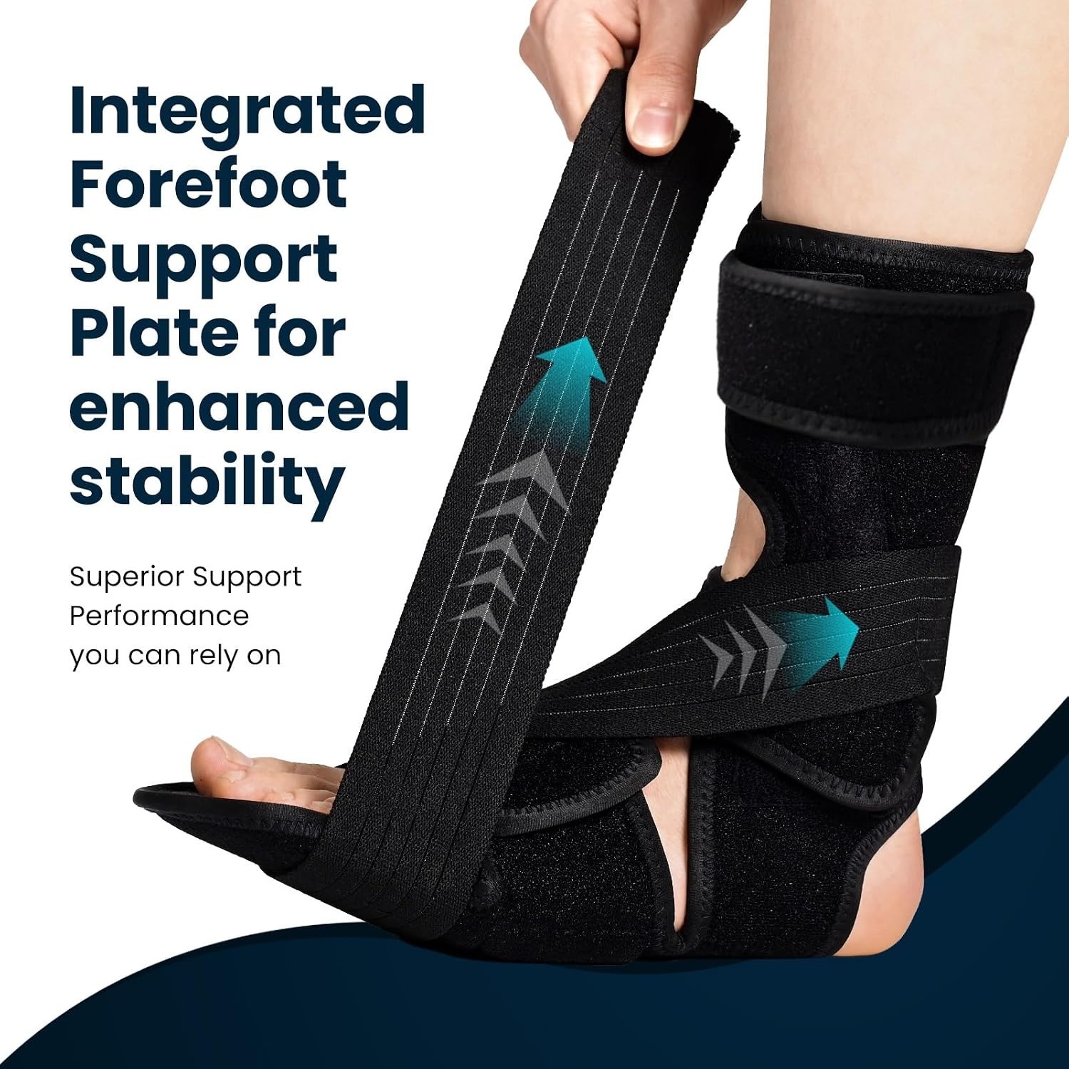 Welnove Drop Foot Brace AFO Ankle Support Walking Brace 1 Count Adjustable