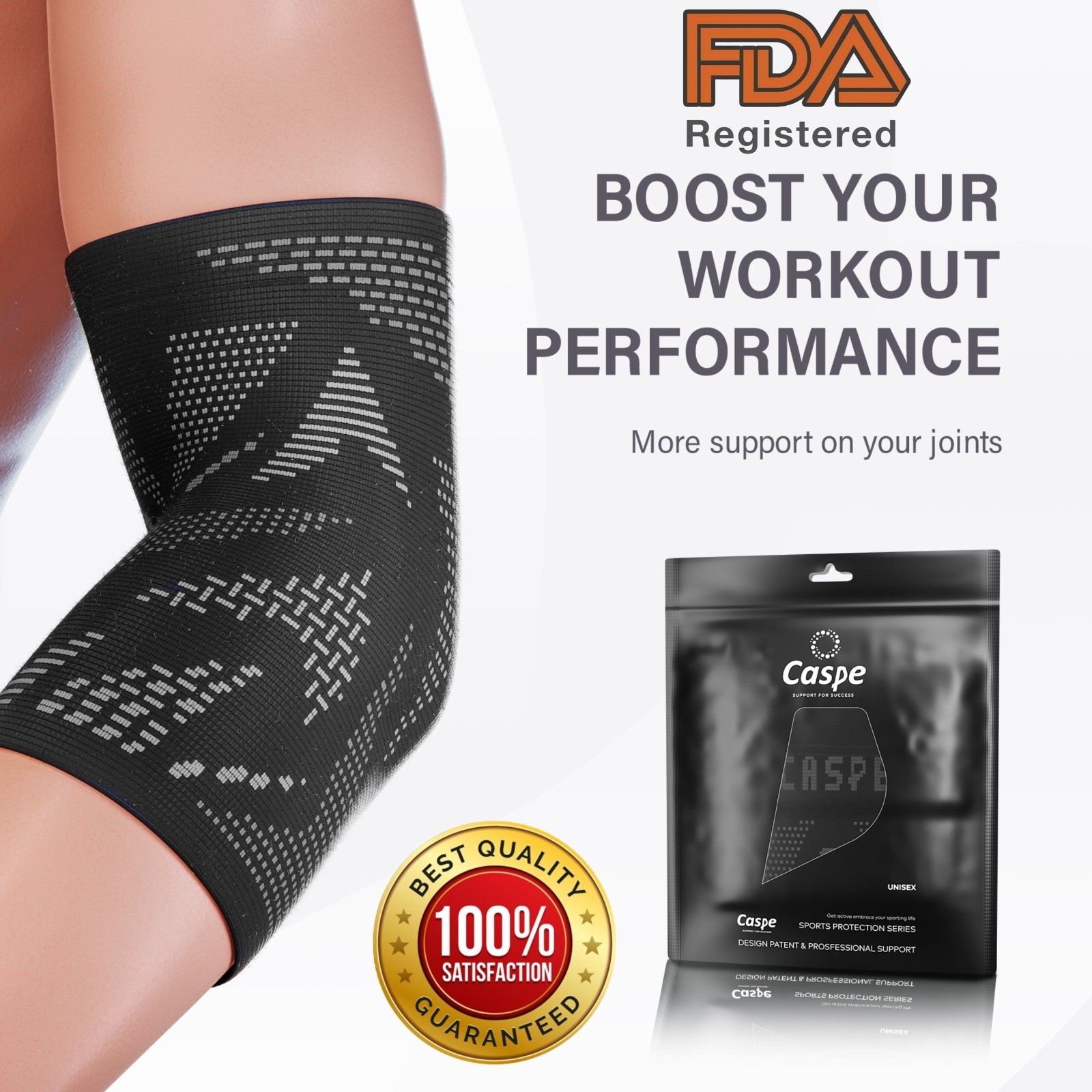 Elbow Brace Compression Support Sleeve Arthritis Tendonitis Reduce Joint Pain 2X