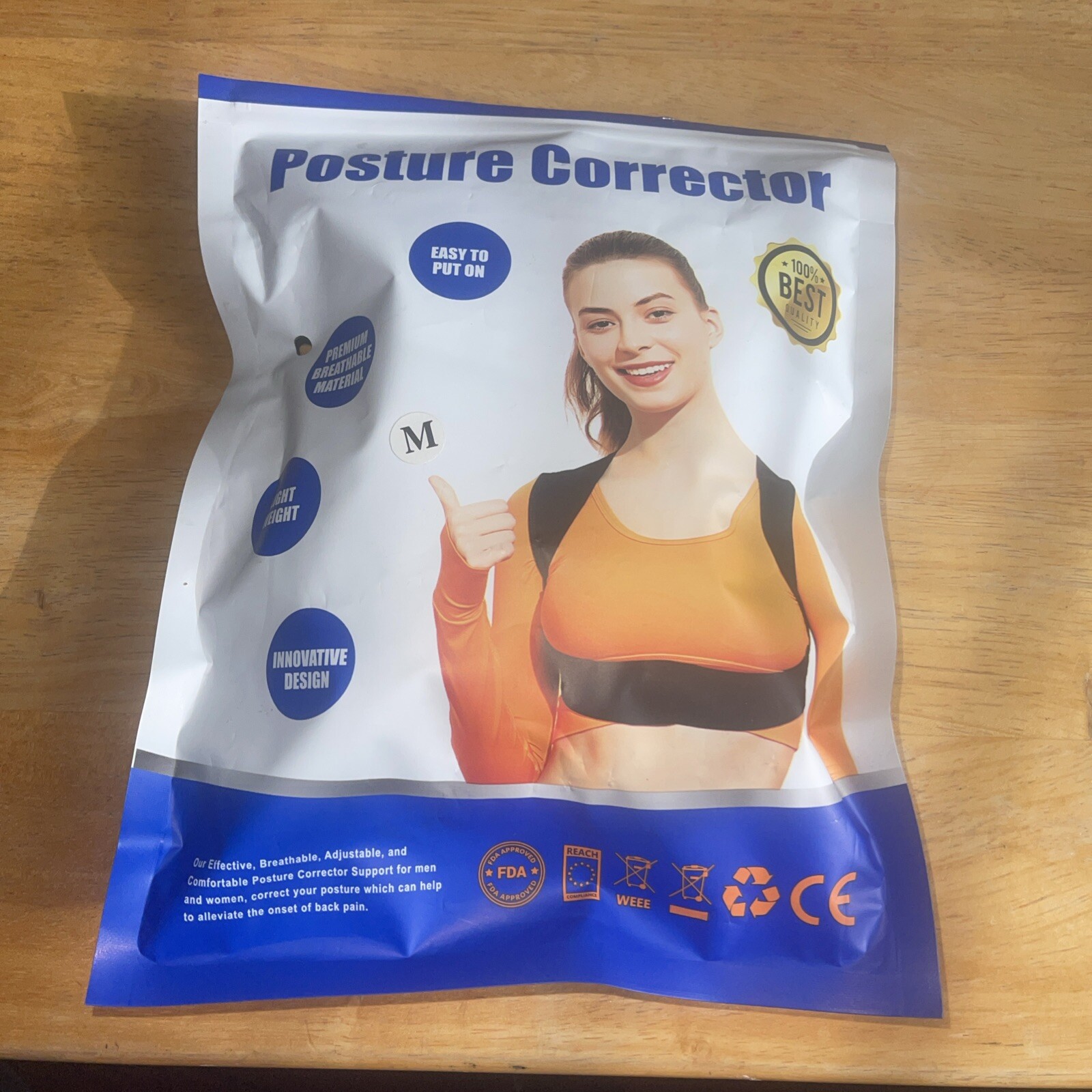 Posture Corrector Size S/M 29”-38”Light Weight Breathable Easy To Put On