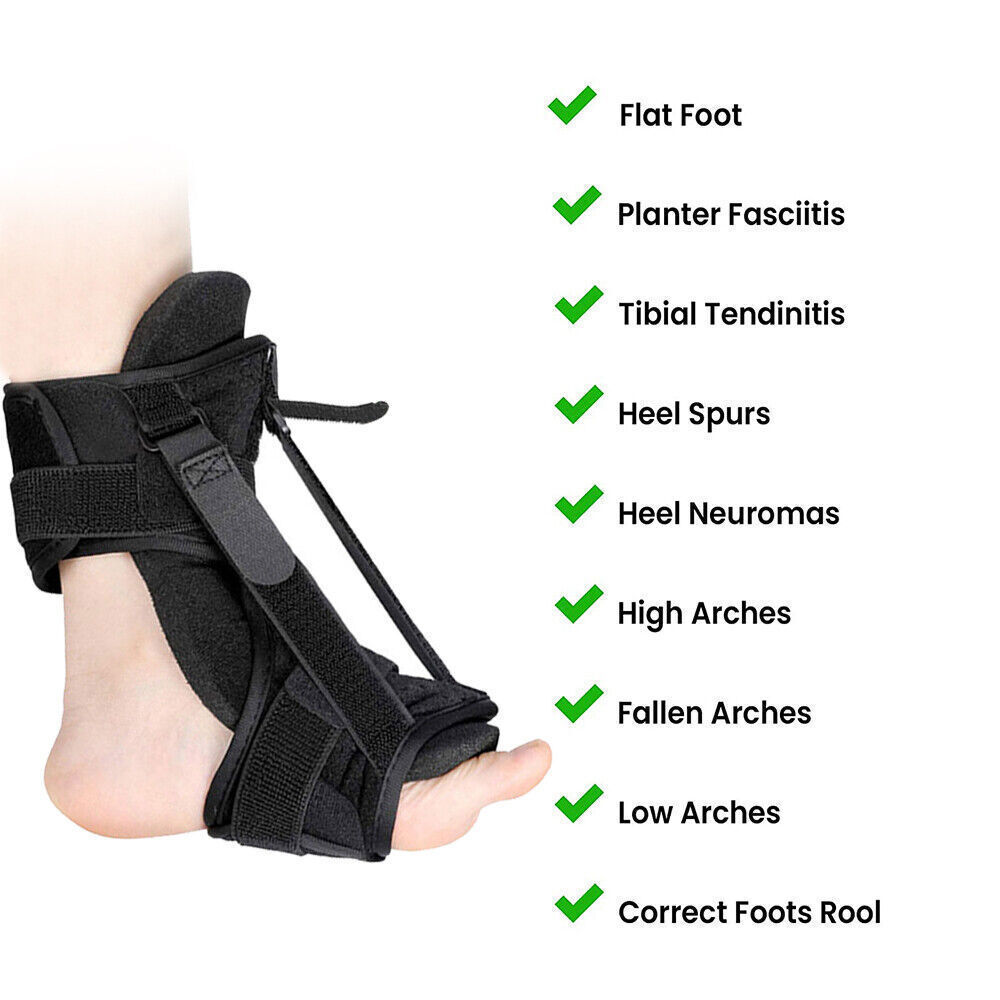 Plantar Fasciitis Night Splint Adjustable Ankle Brace Foot Drop Orthotic Brace