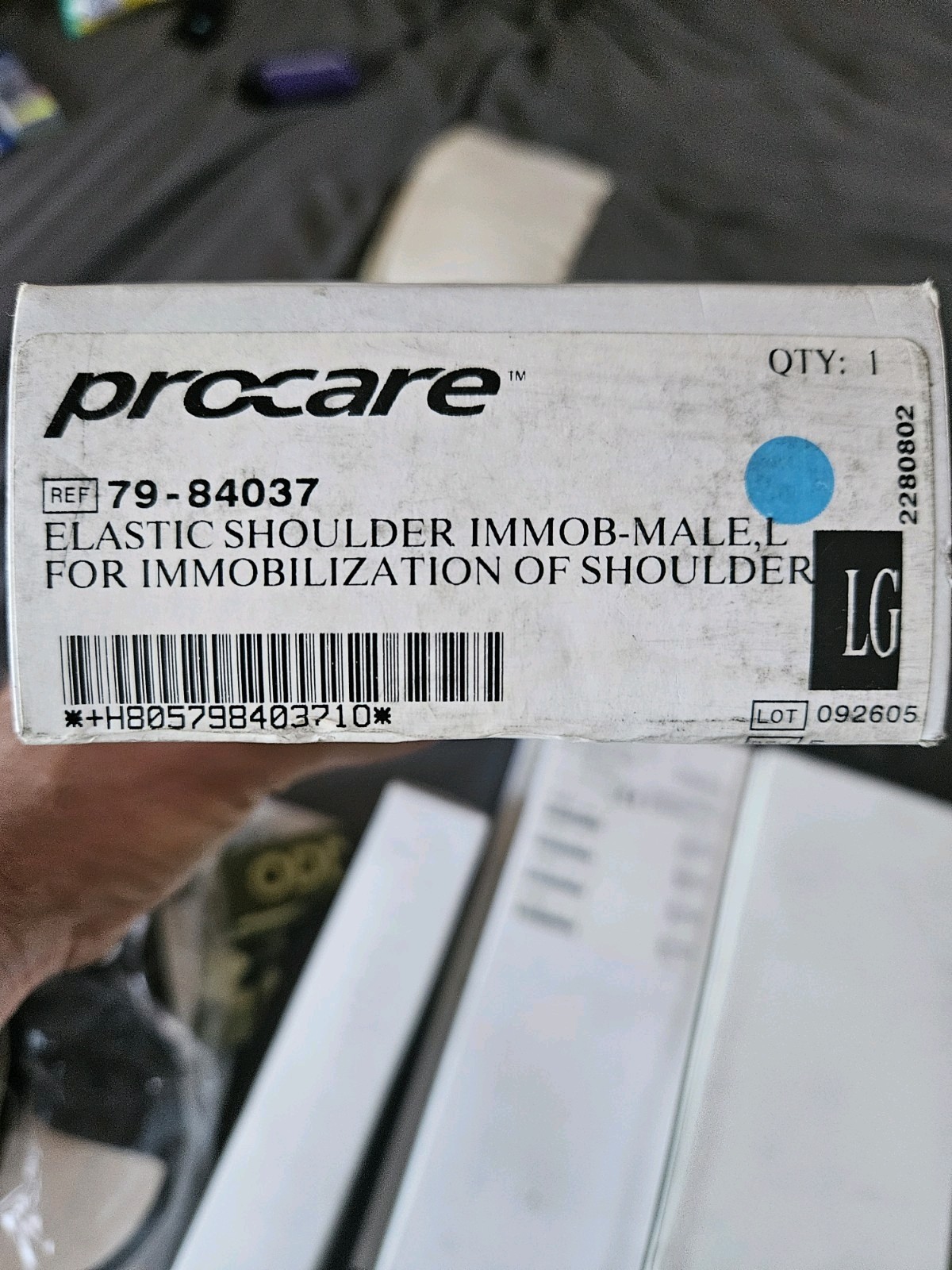 ProCare Elastic Shoulder Immobilizer – Male, Large (REF 79-84037 New