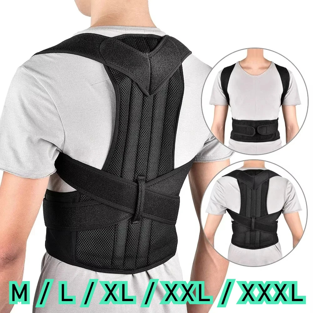 Posture Corrector Back Brace Lumbar Support Belt Adjustable Spine Shoulder Neck