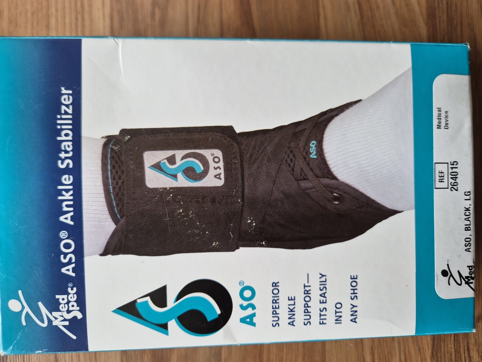 MedSpec ASO Ankle Stabilizer, Black, Size Small