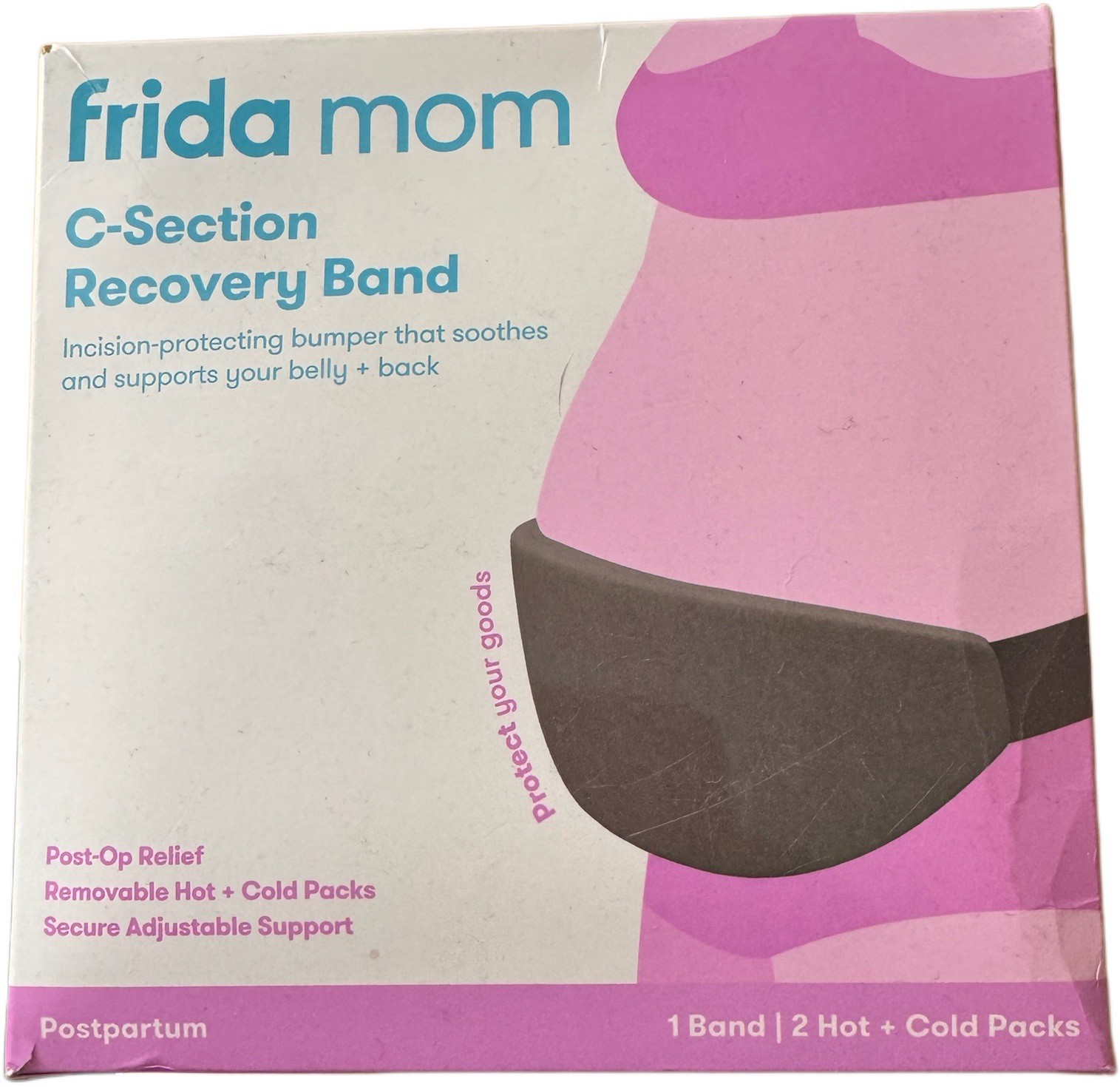 Frida Mom C-Section Recovery Band Support Belt w/ Removable Hot/Cold Packs