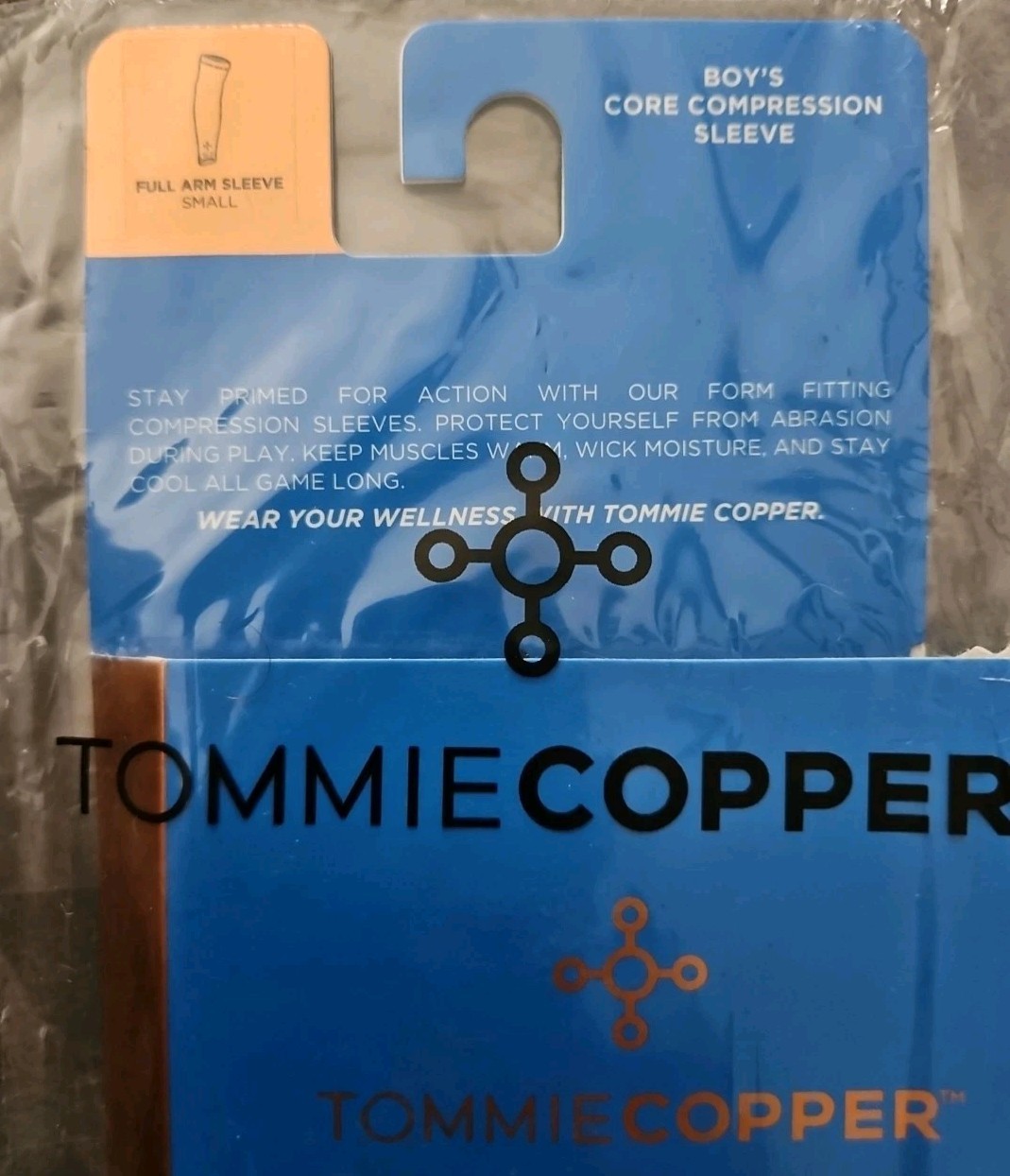 Tommie Copper Boy’s Core Compression Full arm Sleeve Small New Slate Grey Kids