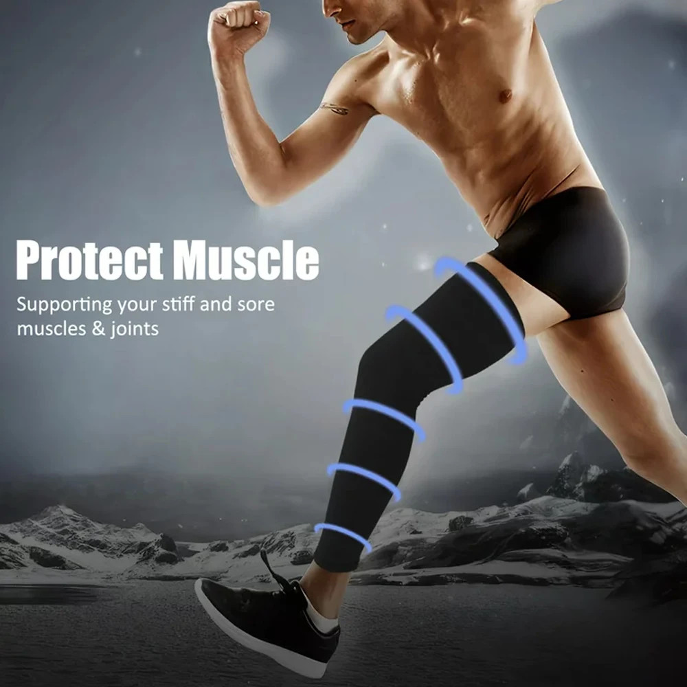 1 PCS Full Leg Compression Sleeve, Support for Knee, Thigh, Calf, Arthritis, Run