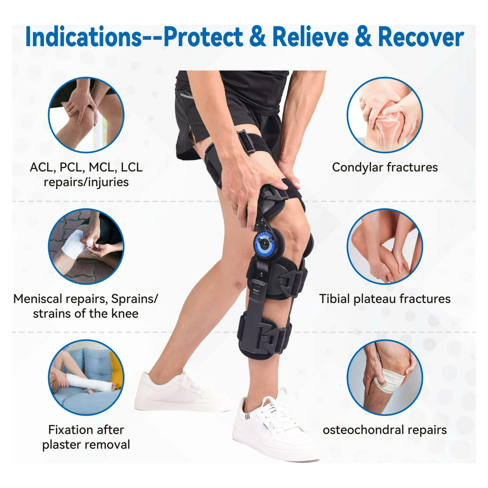 NEW Orthomen Hinged ROM Knee Brace, Post Op Knee Brace