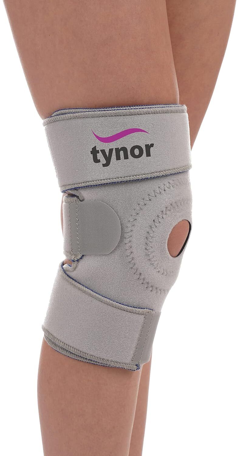 Knee Wrap (Neoprene), Grey, Universal Size, Provides effective and strong compre