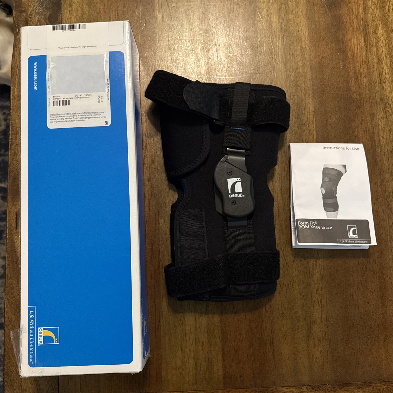 Ossur Form Fit Knee Rom 12” Brace Small Left or Right Knee 507253