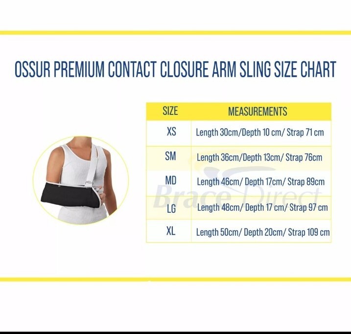 Osur Premium Contact Closure Arm Sling Size Medium Arm Shoulder Injury Rehab