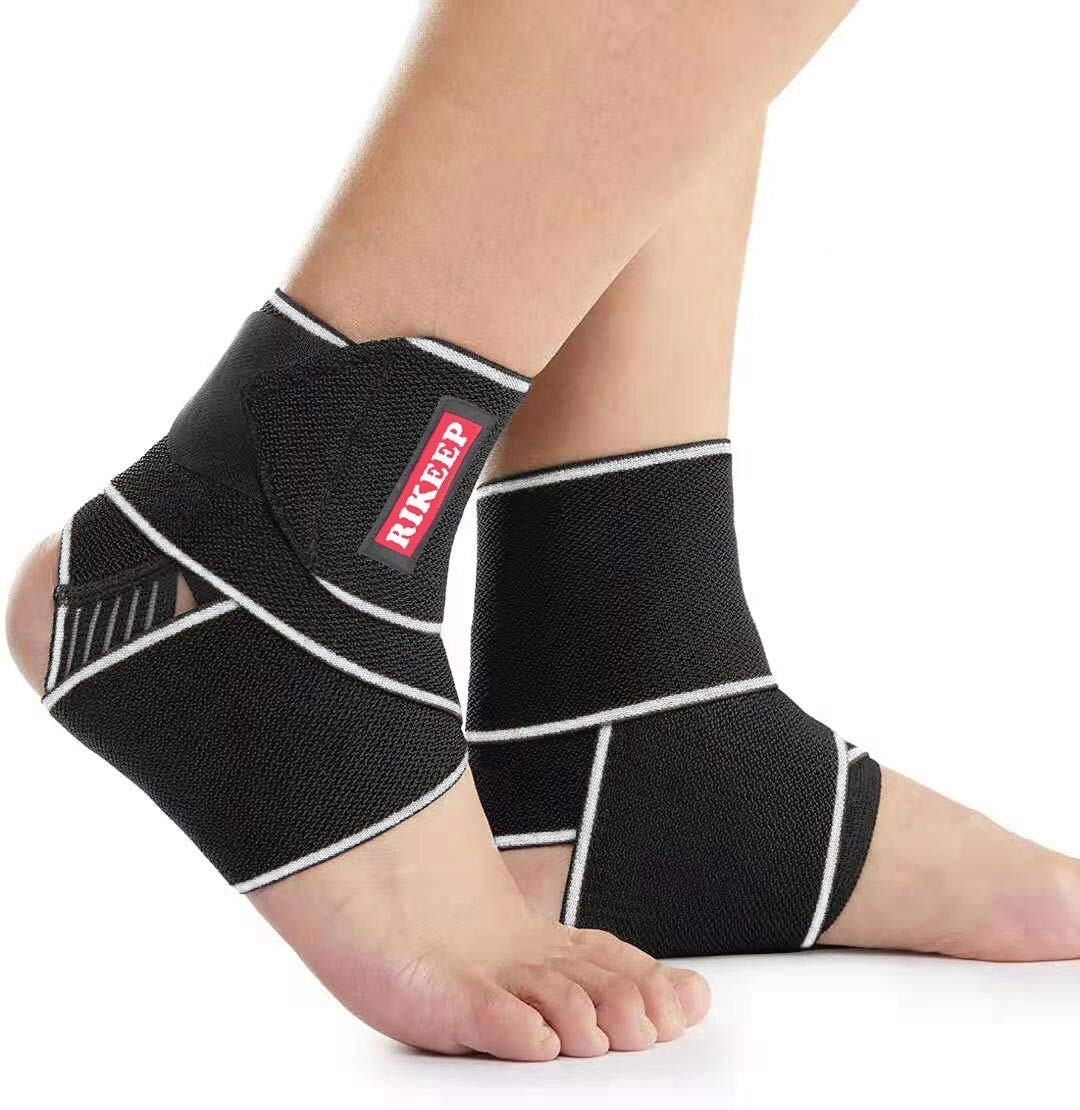Candy Li Ankle Brace Support for Sprained Ankle Compression Grey Pair