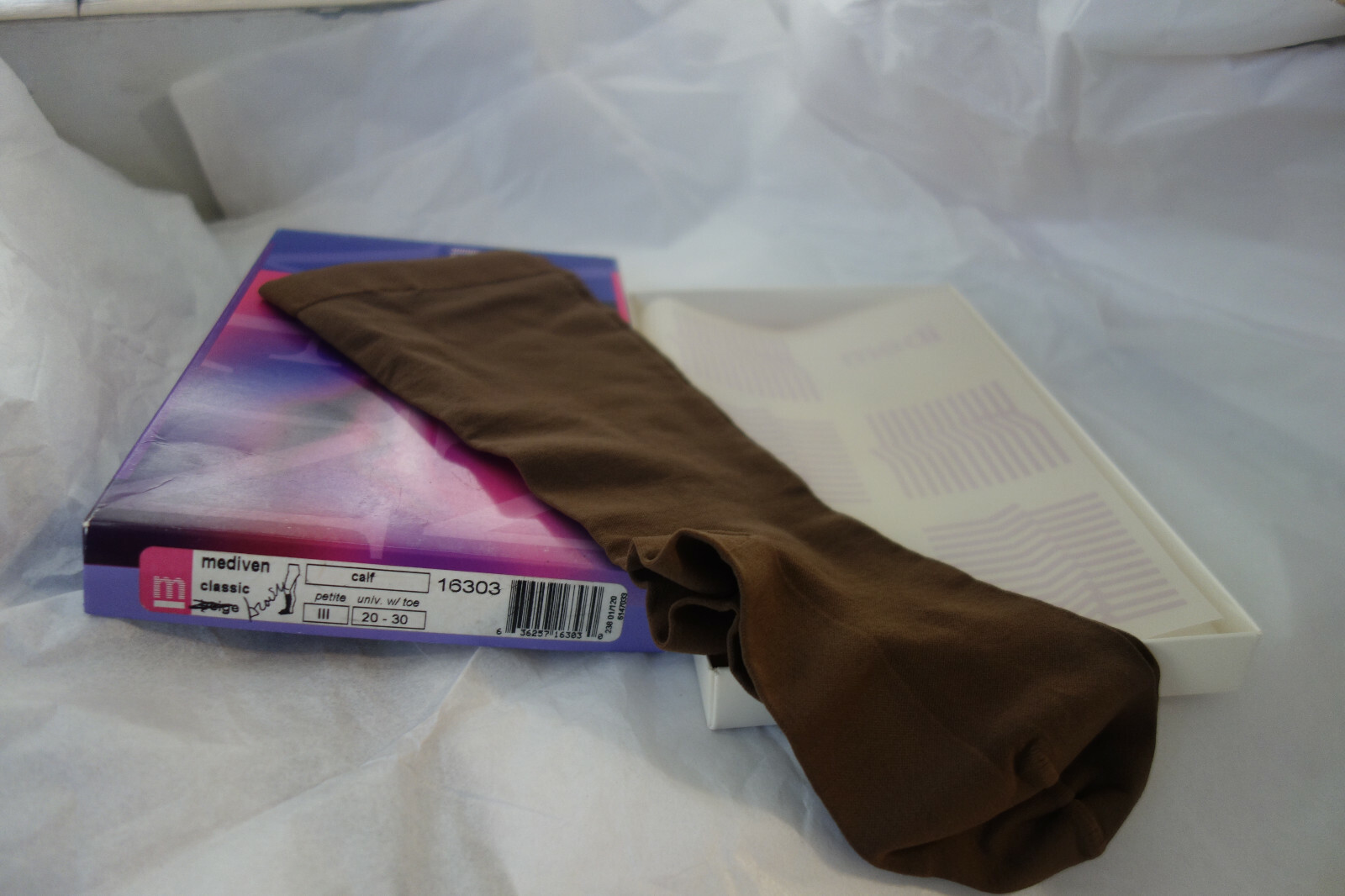 MEDIVEN MEN Classic 20-30 A-D CAL Petite III Brown Compression Stocks With toe