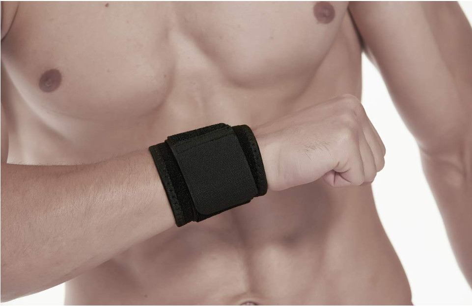 YUNYILAN 2-Pack Adjustable Wrist Braces for Pain Relief, Fitness, Black